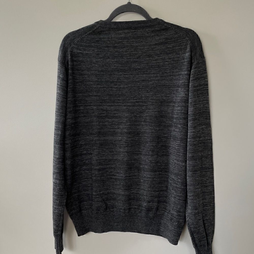 LÍNEA ROSSA SIGNATURE Grey Merino Wool Sweater-L - Picture 3 of 11